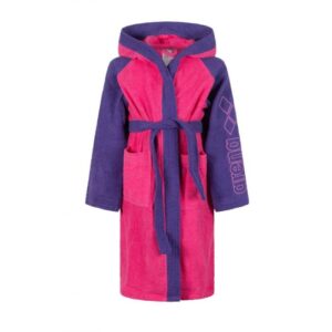 mpournouzi arena cotton junior robe bicolor shocking pink violet paidiko pr 56339 1