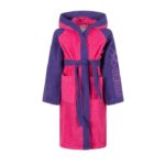 mpournouzi arena cotton junior robe bicolor shocking pink violet paidiko pr 56339